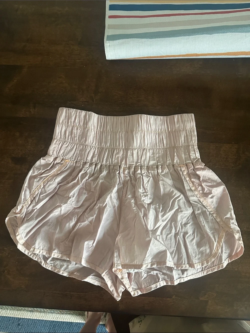 Free People High-Waist Pink Elastic Waist Shorts